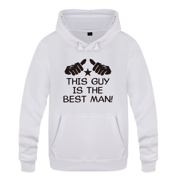 this guy is the man bachelor party wedding sweatshirts men 2018 mens hooded fleece pullover hoodies, Black